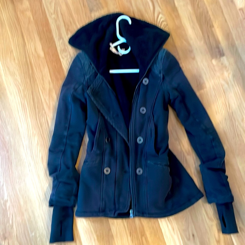 Lululemon double breasted fleece coat, vintage. Good no tears, rips or stains.